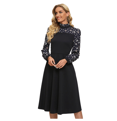 Robe Fleurie Style Rétro